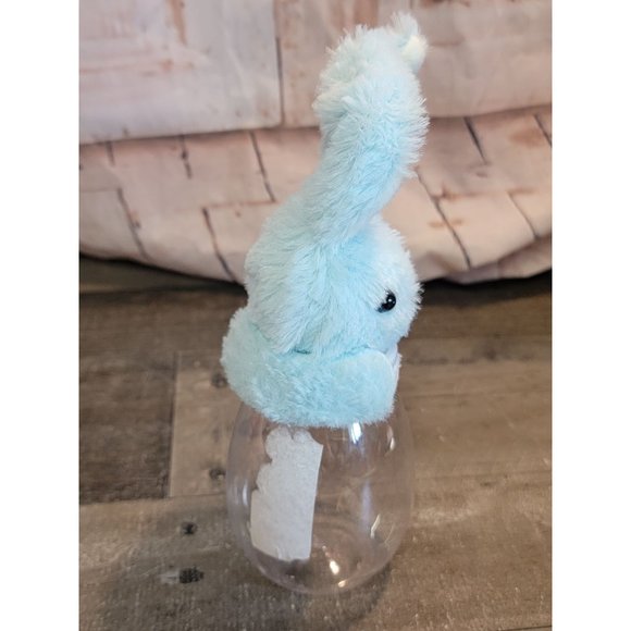 Blue Easter bunny rabbit container Decor figure - Picture 3 of 6